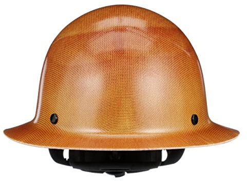 MSA 475407 Skullgard Full-Brim Hard Hat with Fas-Trac III Ratchet Suspension | Non-slotted Hat, Made of Phenolic Resin, Radiant Heat Loads up to 350F - Standard Size in Natural Tan