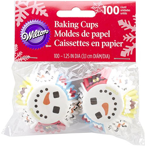 Wilton 100 Mini PIROTTINI Pupazzo di Neve Cake Design Pasta di Zucchero Natale