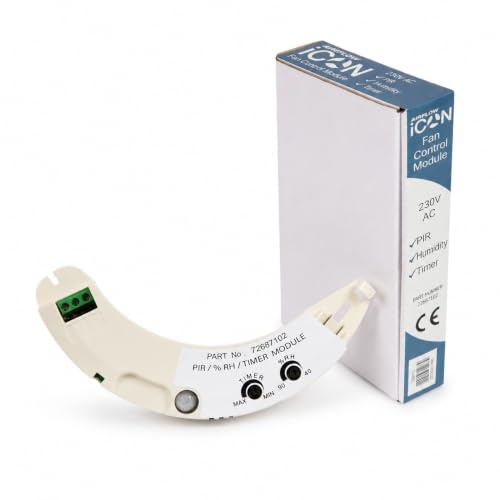 Airflow iCON Motion Sensor, Humidity and Timer Module, 230V | PIR Motion Sensor with Adjustable Humidity and Run-On Timer, Fits iCON 15, 30 and 60 Extractor Fans, 3-Year Warranty