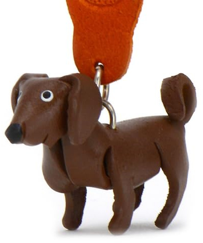 MONKIMAU Schlüsselanhänger Tiere 3D Labrador Retriever aus Echtleder - handgefertigt Leder Tieranhänger - Geschenk für Damen, Frauen, Kinder und Tierliebhaber