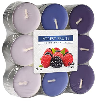 18 * Teelichter mit dem Duft von Waldfrüchten, aromatischem, fruchtigem Aroma, Brenndauer 4 Stunden
