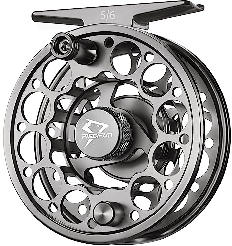 Piscifun Sword Fly Fishing Reel with CNC-machined Aluminum Alloy Body 3/4, 5/6, 7/8, 9/10 Weights(Black, Gunmetal, Pink, Space Gray)