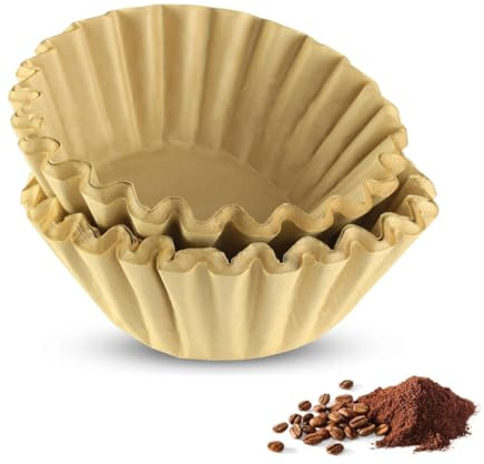 Korbfilter Kaffeefilter,50 Stück Papierfilter aus Holzfasern,1-4 Tassen | Coffee Filter Paper für Hausgemachten Kaffee zu Hause,Kaffeeläden,Büros