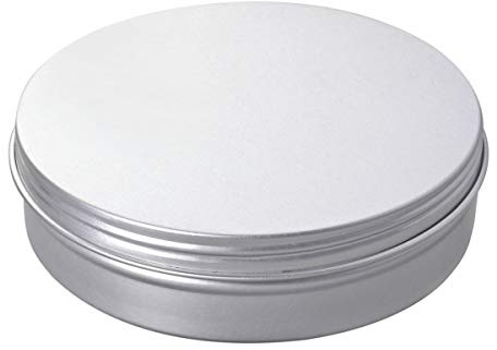 EXCEART 150ml Aluminum Tin Cans Round Balm Tins Cans Empty Containers with Screw Lids for Salve Spice Candy Cosmetic Lip Balm Candle Silver