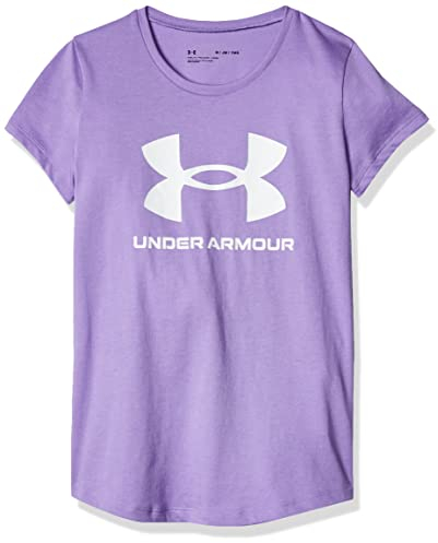 Under Armour Girls' Live Sportstyle Graphic Short-Sleeve T-Shirt , Vivid Lilac (560)/White , Youth X-Small