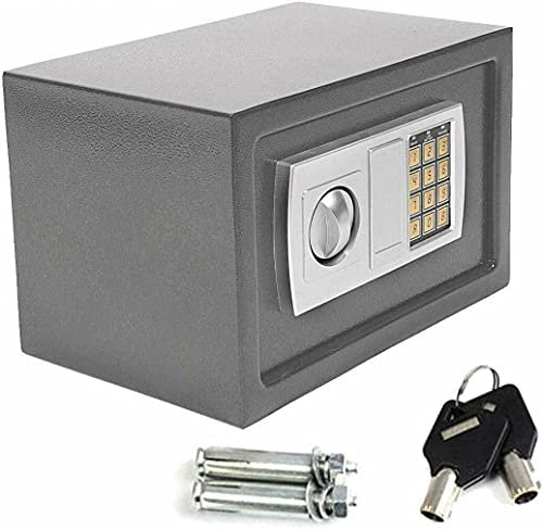Tresor - Cassaforte da 8,5 l, con 2 chiavi di emergenza, utilizzabile a casa, in ufficio, in hotel, per gioielli, contanti di sicurezza, 20 x 31 x 20 cm