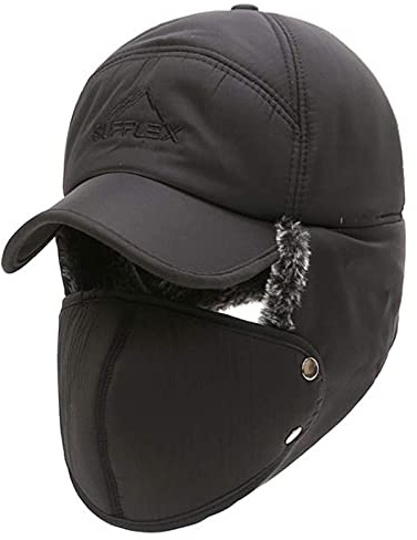 YWINETO Unisex Wintermütze mit Ohrenklappen, Fellmütze, Kunstfellmütze, Fliegermütze hält warm beim Skifahren, Schlittschuhlaufen und Outdoor erhältlich Trapper Skimütze Russische Mütze (Grau)