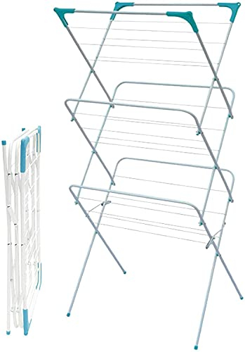 Easy Shopping 3 Tier Foldable Clothes Airer Laundry Concertina Towel Dryer Horse Baby Kids Indoor Outdoor Patio