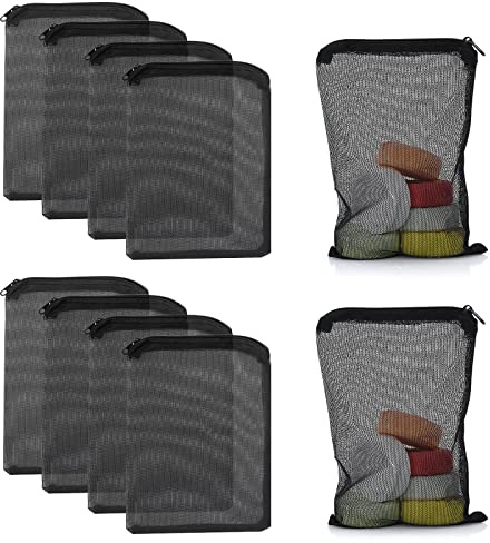 Cobee Sacchetti filtro per acquario, 10 sacchetti filtranti per acquario, con cerniera, filtro a rete fine ad alto flusso, riutilizzabili, per carbone attivo, biosfere (10 pezzi di colore nero)