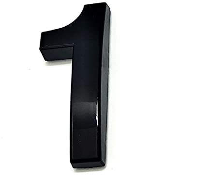 3D Self Adhesive House Plaque Number Sticker 2 Inch 5cm Black ABS Plastic Door Number Room 0-9 Digits for Hotel Apartment Home Mailbox Bins Outdoor Street Plate Yard Weatherproof Anti-Rust (1)