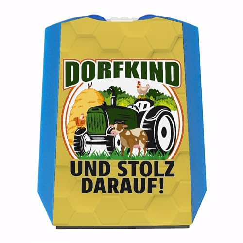 speecheese Dorf Parkscheibe mit Spruch Dorfkind und stolz darauf für Treckerfahrer zum Führerschein Traktor Eiskratzer Huhn cool