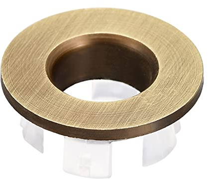 sourcing map Rivestimento per lavello, troppopieno, anelli per lavello, bagno, cucina, bacino, foro di scarico in tappi rotondi, bronzo