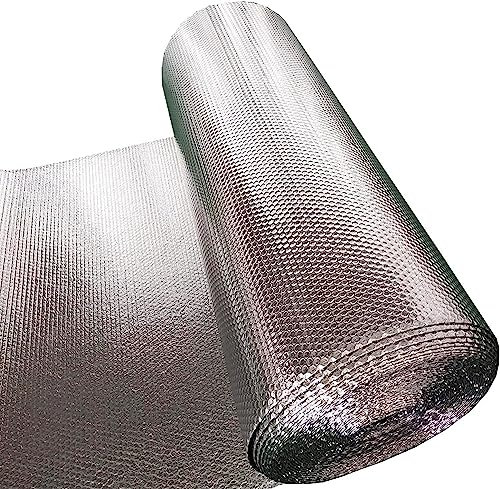 DECAKE Aluminiumfolien-Isolierfolie, Aluminiumfolien-Isolierrolle, Aluminium-Dampfsperre, Selbstklebende Aluminiumfolie, Dampfsperre und wasserdichte Reflektor-Blasenfolie, geeignet für d