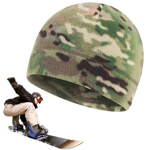 Geruwam Wende-Fleece-Mütze, Winddichte warme Fleece-Mütze, warme Fleece-Uhrenmützen für den Winter, Thermo-Schädel-Mütze, Winter-Strick-Sturmhauben-Mütze, warme Rad-Ski- Aske