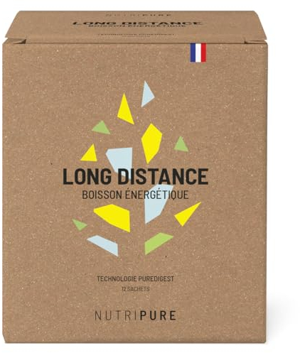 Nutripure | Boisson Énergétique Long Distance | Endurance, Récupération, Confort Digestif | Maltodextrine, Fructose, BCAA, Vitamines, Électrolytes | Goût Neutre | 40gr x 12