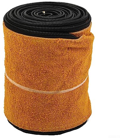 Mig Torch Plasma-Kabelschlauchabdeckung, Rindsleder, schwer entflammbar, geteilt, 3,6 m, 10,2 cm breit, Schweißbrenner-Abdeckung
