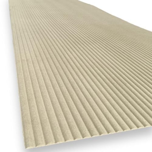MADERTERRANEA Revêtement mural en lamelles flexibles effet 3D MDF hydrofuge 600 x 2400 mm FR-01 (1,44 m²/boîte)