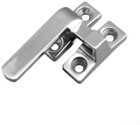 Oniissy 304 Stainless Steel Lock Handle For Casement Shutters Silver Finish, Casement Stay Window Latch Lock Stainless Steel Heavy Duty Casement Stay Adjuster(Small left)