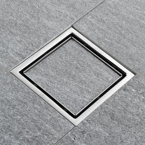 Passoire de douche carrée en acier inoxydable pour cuisine Noir 15 cm