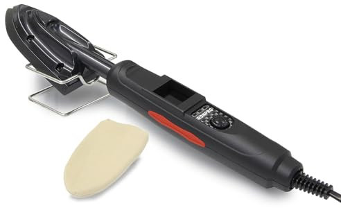 JAMARA IRONPRO 401160 Pellicola, Mini Ferro da Stiro, modellismo, Patchwork, Rivestito in Teflon, Display a Colori, regolatore di Temperatura Continuo