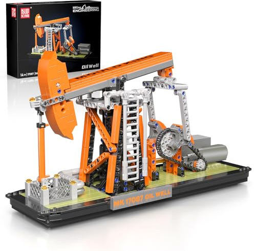 Mould King 17087 Technik Ölfeldmodells Bausatz Bausteine Klemmbausteine Architektur Ölbohrturm Bauspielzeug Mechanische Ölpumpe Zum Bauen Kompatibel mit Andere Marke(840 Teile)