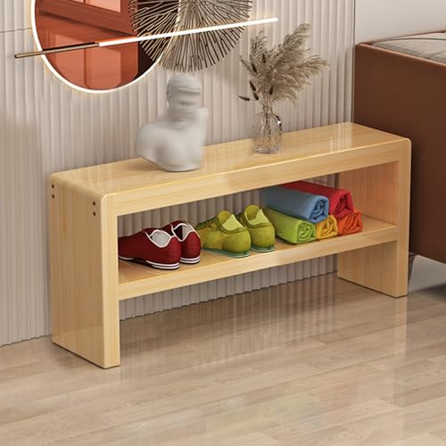 Sitzbank mit Stauraum Holz Flur ohne Lehne Blumenbank Wohnzimmer Multifunktional Holzbank Esszimmer Nachttischbank Stabil für Eingang Schlafzimmer Aufbewahrung(23.62in/60cm)