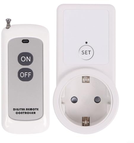 Prise télécommandée avec télécommande 220 V-240 V Prise intelligente avec portée jusqu'à 30 m pour appareils ménagers et éclairage 2300 W