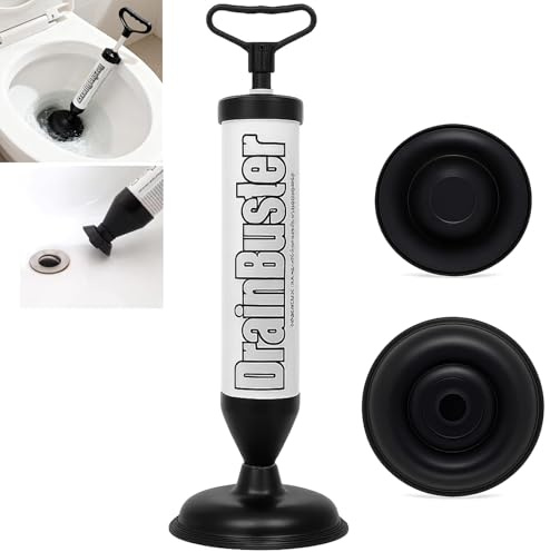 Desatascador Tuberias de Ventosa para Fregadero Lavabos y WC – Plunger de Alta Presión con Función de Vacío, Limpiador de Desagües con Aire Comprimido para Eliminar Atascos Rápida y Eficazmente