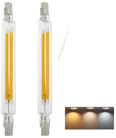 Aseoacc R7S LED 118mm Dimmbar Neutralweiß 20W | Ersetzt 200W J118 T3 Halogen 2000 LM 360° Lineare Doppelendige Flutlichtlampe Baustrahler für Stehlampen, Sicherheit, Landschaft (2er Pack)