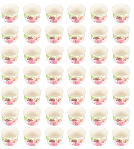 Garneck Coupes à Glace Jetables en Papier 100 Ml Lot de 100 Pièces Pots à Glace Légers et Pratiques pour Desserts Puddings Gelées et Snacks d'Été