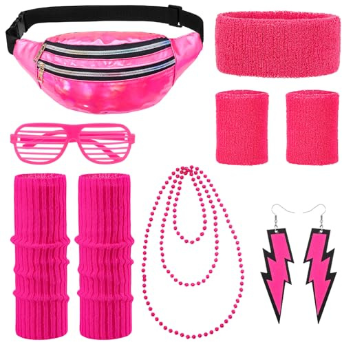 Camptrip 80er Jahre Party Accessoire Set Für Damen Karneval Neon