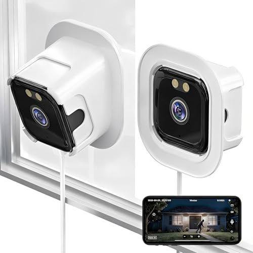 Yanmis 2K Fönsterkamera, 2,4 GHz & 5 GHz WiFi-inomhuskamera för Hemsäkerhet, med AI Full Color Night Vision, PIR-rörelsedetektion, Antibländning