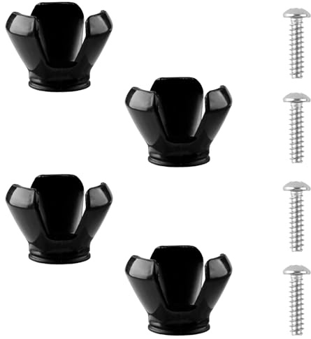 wellrun 4PCS Golf Ball Retriever Claw for Putter Handle,3 Prong Golf Ball Pick Up Tool,Portable Golf Ball Grabber Replacement Head,Back Saver(Black)