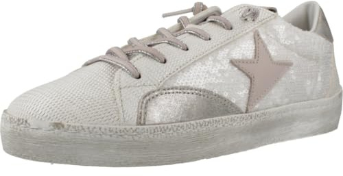 CETTI - Zapatos,Sneakers de Piel,cordón elástico,Plataforma,Suela de Goma,Ante,Plantilla Extraible,Vintage para: Mujer