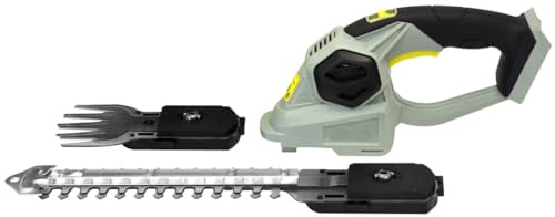 Cesoie per Erba e Cespugli Batteria 20V - Lunghezza Barra Tagliasiepe 200mm, Diametro di Taglio 7,5mm, Larghezza Lama da Taglio 92mm, Velocità Meccaniche 1200 Spm con auricolari inclusi