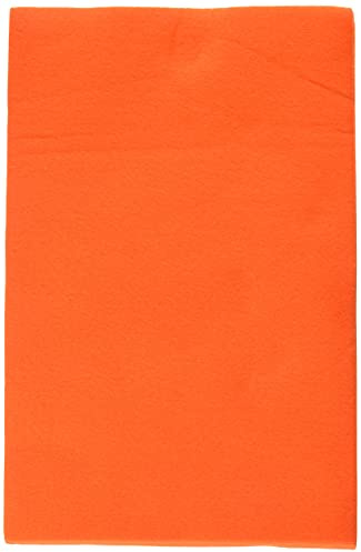 folia 520440 - Bastelfilz, mit feiner Wollqualität, 10 Blatt, 150 g/qm, 20 x 30 cm, orange, klebefleckenfreie Verarbeitung - ideal für vielfältige Bastelarbeiten