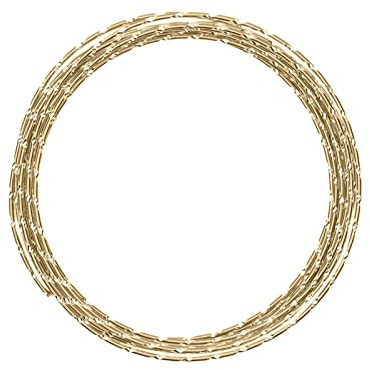 Vaessen Creative Alambre de Aluminio para Manualidades Diamond Cut 5 m x 2 mm Pearl (Dorado) – Alambre Flexible Metálico para Bisutería, Arreglos Florales y Manualidades