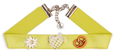 Luise Steiner Trachtenaccessoires Trachten Kropfband - PIA - rosa, apfelgrün, rot, schwarz