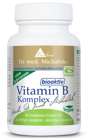 Vitamin B Komplex Dr. med. Michalzik - enthält alle B-Vitamine -zusätzlich Beatin + Cholin + Myo-Inositol - 4 spezielle B-Vitamine in bioaktiver Form - ohne Zusatzstoffe - von Biotikon®