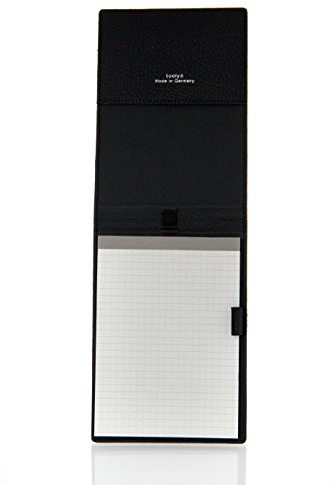 Tooly Vollrindleder Schreibmappe in schwarz mit DIN A 6 Block