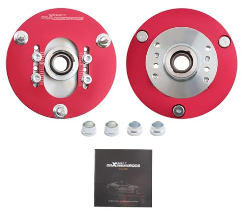 maXpeedingrods 2 Stück Domlager Federbeinlager für 3er E46 M3 Camber Plate | Rot