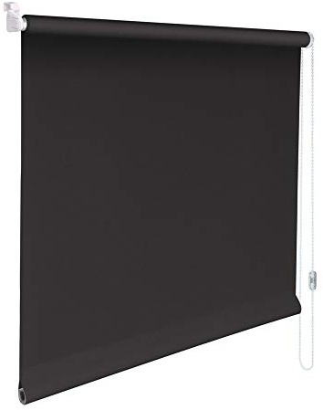 Sonnenschutz-HH® - Mini Verdunkelungsrollo Abdunkelungsrollo Minirollo Rollo KLEMMFIX Seitenzugrollo Kettenzugrollo inkl. Klemmträger ohne Bohren - Außenmaß Breite 80 x 180 cm Höhe - dunkelgrau