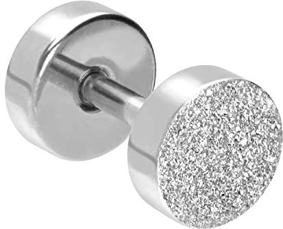 Piercingline Piercing finto plug n acciaio chirurgico, forma di diapositiva, rotondo, orecchio, tubo, tunnel