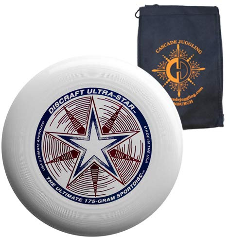 Discraft Ultrastar 175g Flying Disc - Ultimate Frisbee Competition Spec - Includes Cascade Juggling Bag