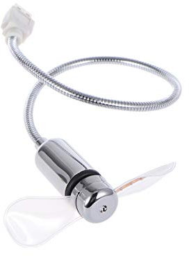 LIOBO - Ventilador Mini USB con 64 Luces LED de Colores (Plata)