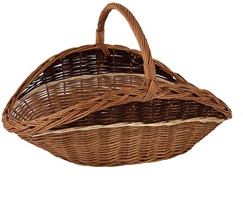 decorwelt Korb für Kaminholz 68x44x40 cm Kaminkorb für Holz | Kamin Holzkorb geflochten Kaminholzkorb Weide | Weidenkorb Kaminholz Weidenkörbe für Holz Stabil Deko