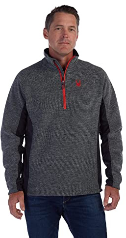 Spyder Herren Zenith Fleecejacke, Ebony Glacier Melange, Medium