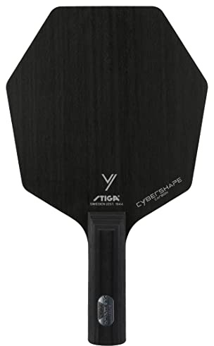 STIGA Cybershape Carbon professionellt Bordtennishstomme – ny revolutionerande professionell bordtennisracket, unik hexagonal form, större slagyta – Classic rak
