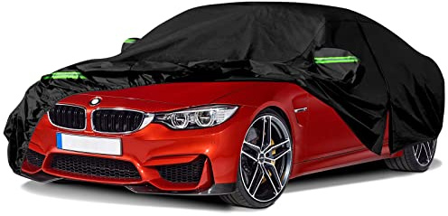 Waterproof Car Cover Replace for BMW 4 Series M4 428i 430i 435i 440i 2014-2024, 210T 6 Layers All Weather Car Covers with Zipper Door for Snow Rain Dust Hail Protection