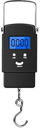 CAM2 Digitale Kofferwaage,110 lb/50 kg Hängewaage Gepäckwaage Digitale Kofferwaage, Beleuchtetes Display,für Reisen/Familienleben